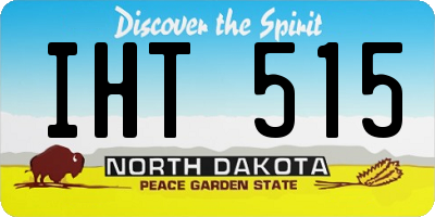 ND license plate IHT515