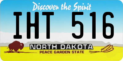 ND license plate IHT516