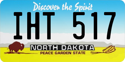 ND license plate IHT517