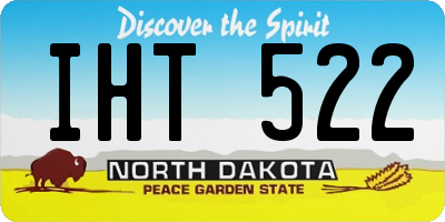 ND license plate IHT522