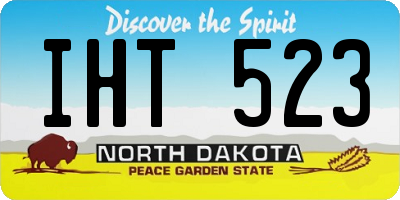 ND license plate IHT523