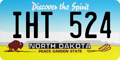 ND license plate IHT524