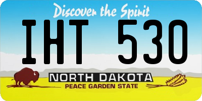ND license plate IHT530