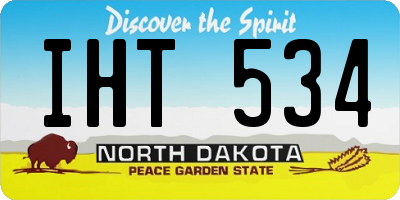 ND license plate IHT534