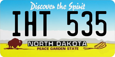 ND license plate IHT535