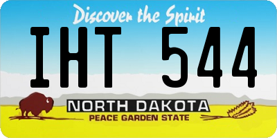 ND license plate IHT544