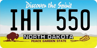 ND license plate IHT550