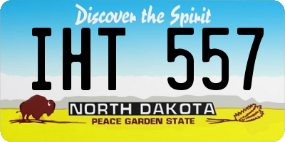 ND license plate IHT557