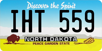 ND license plate IHT559