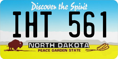 ND license plate IHT561