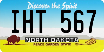 ND license plate IHT567