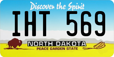 ND license plate IHT569
