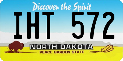 ND license plate IHT572