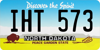 ND license plate IHT573