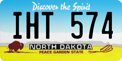 ND license plate IHT574