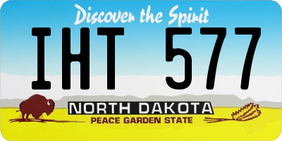 ND license plate IHT577