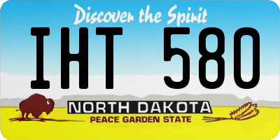 ND license plate IHT580