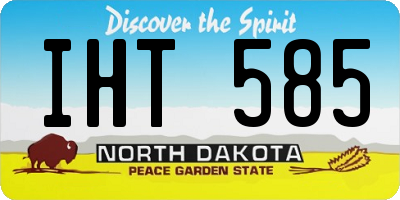 ND license plate IHT585