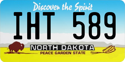 ND license plate IHT589