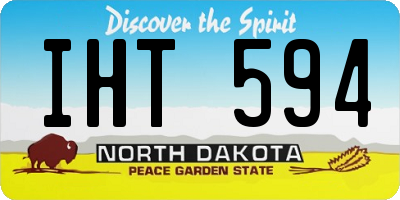 ND license plate IHT594