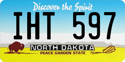 ND license plate IHT597