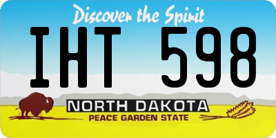 ND license plate IHT598
