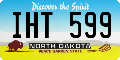 ND license plate IHT599