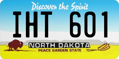 ND license plate IHT601