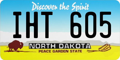 ND license plate IHT605