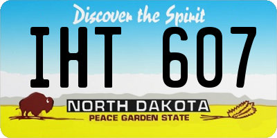 ND license plate IHT607