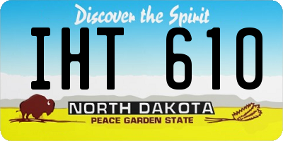 ND license plate IHT610