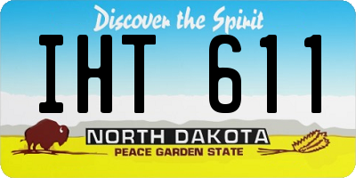 ND license plate IHT611