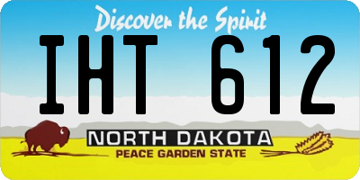 ND license plate IHT612