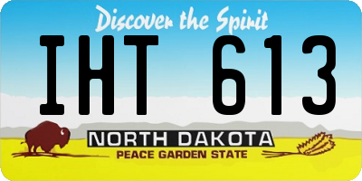 ND license plate IHT613