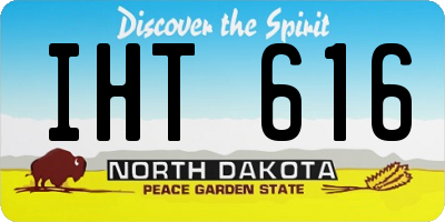 ND license plate IHT616