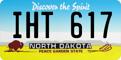 ND license plate IHT617