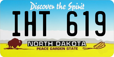ND license plate IHT619