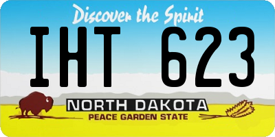 ND license plate IHT623