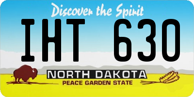 ND license plate IHT630