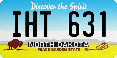 ND license plate IHT631