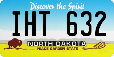 ND license plate IHT632