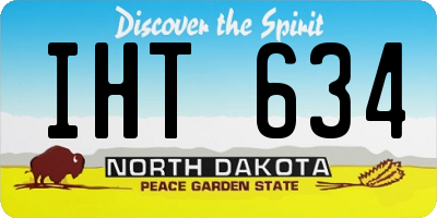 ND license plate IHT634