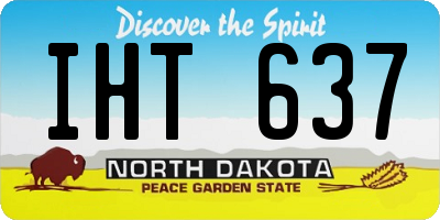 ND license plate IHT637