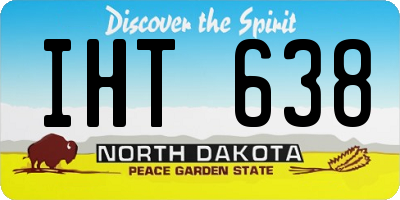 ND license plate IHT638