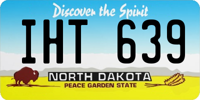 ND license plate IHT639