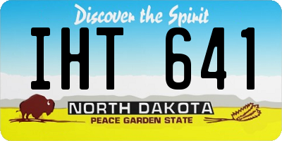 ND license plate IHT641