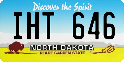 ND license plate IHT646