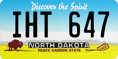 ND license plate IHT647