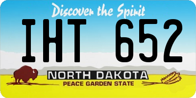 ND license plate IHT652