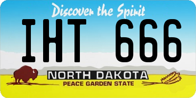 ND license plate IHT666